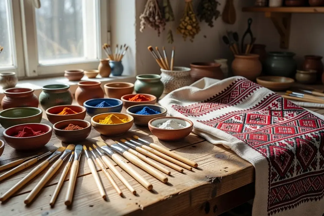 Lexique de l'artisanat slave : 60 termes techniques (peinture, céramique, bois)