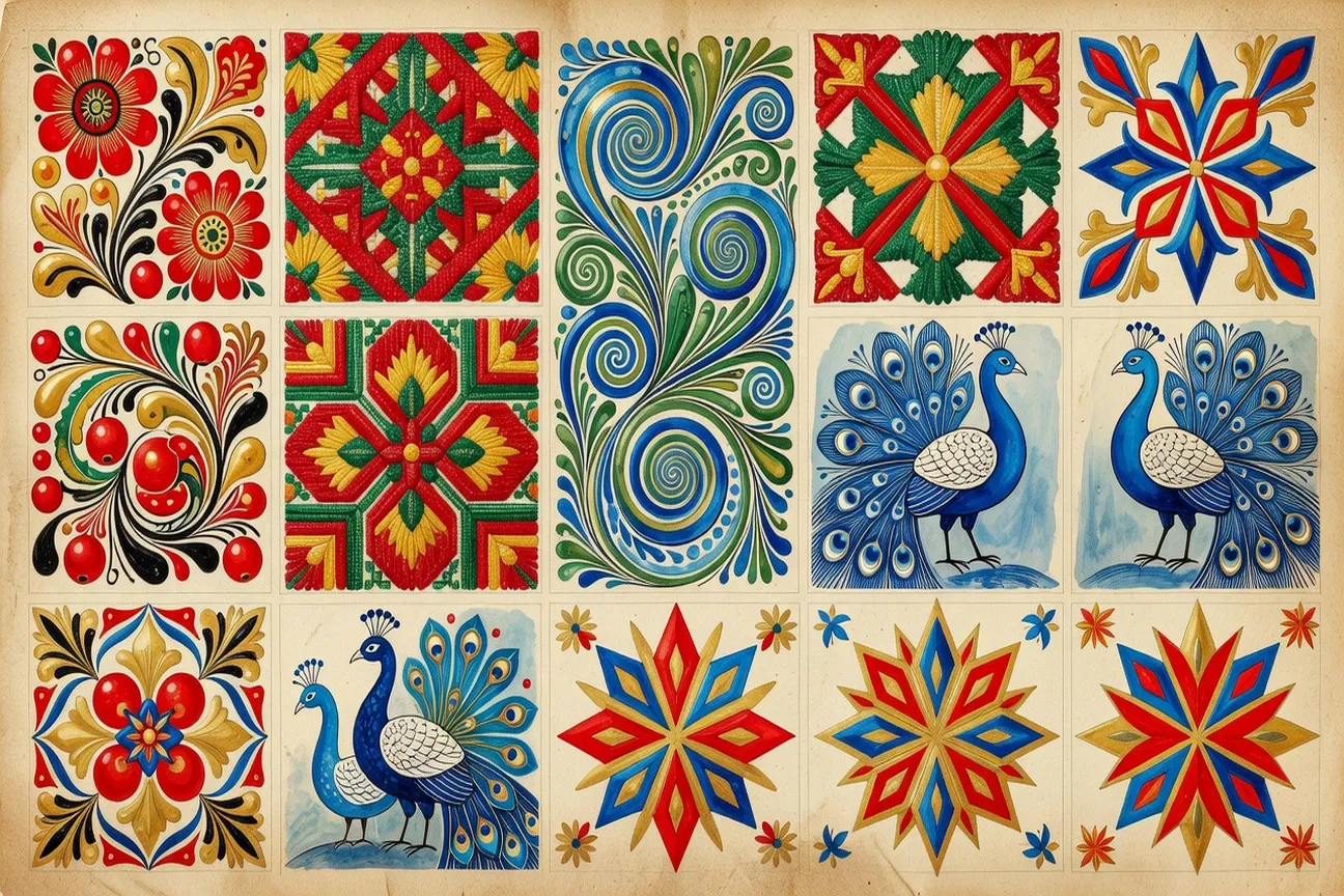 Top 20 motifs de l'artisanat slave : symbolique et signification