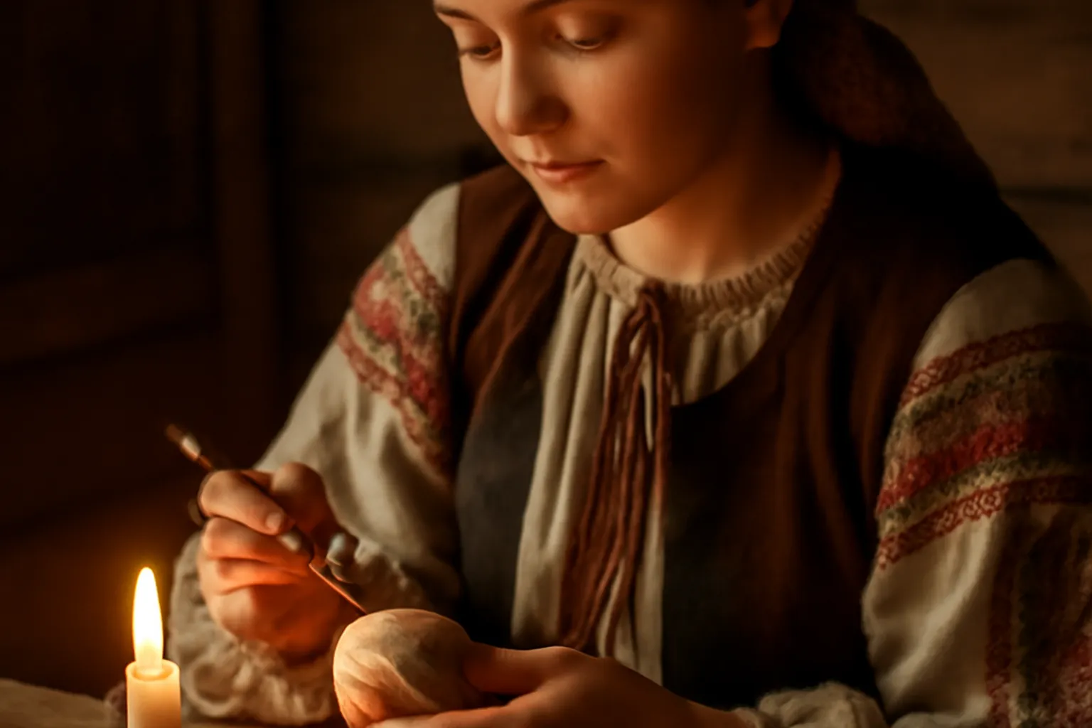 Pysanky houtsouls traditionnels des Carpates ukrainiennes