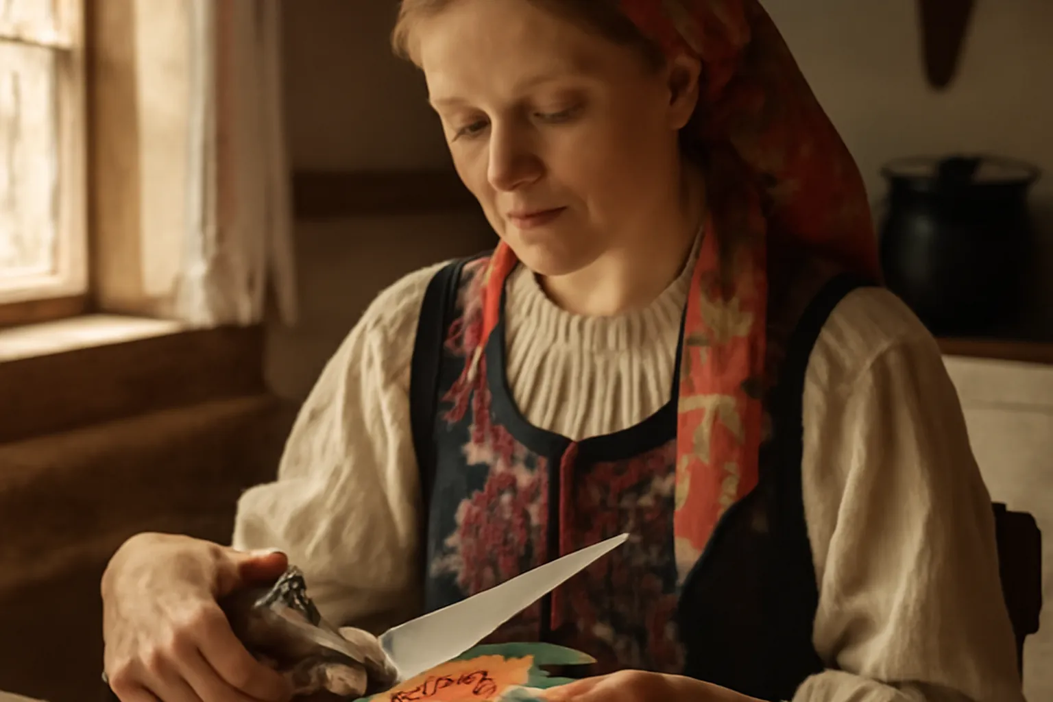 Wycinanka de Łowicz polychrome