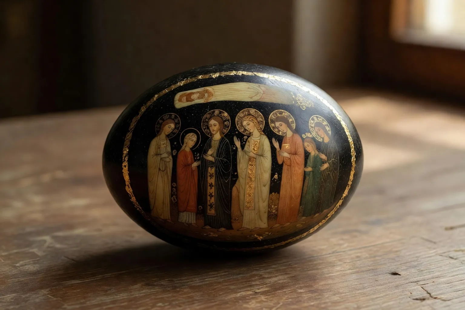 oeufs paques russes bois peints — illustration 2