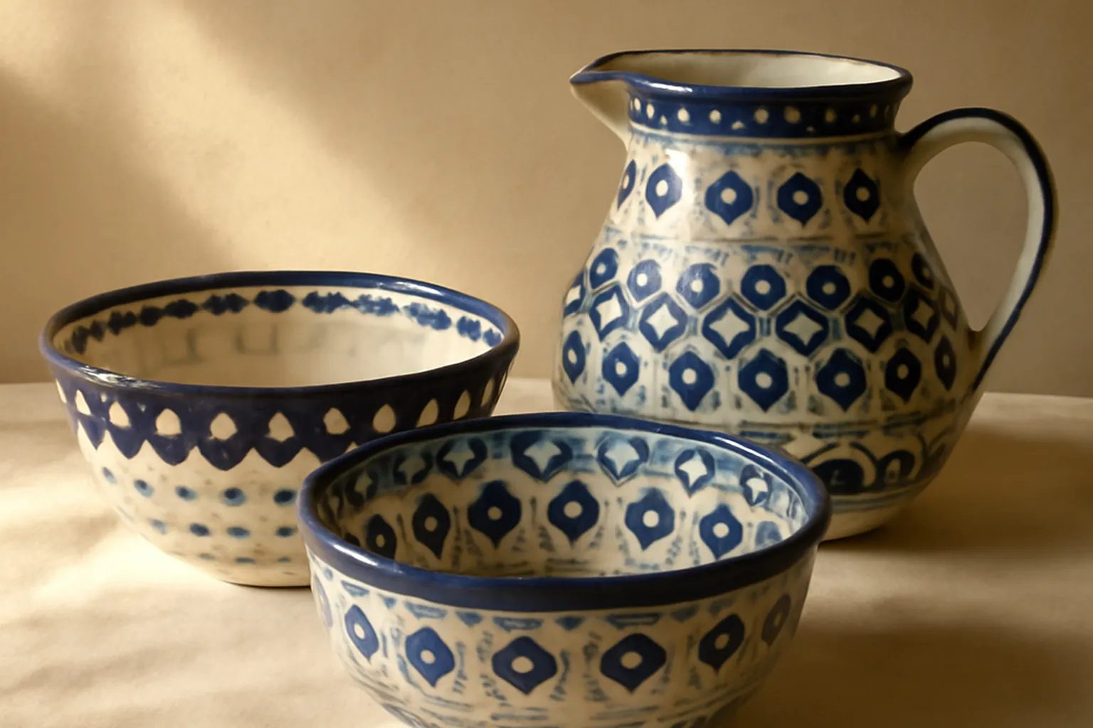 Bolesławiec : sept siècles de faïence bleue au motif paon