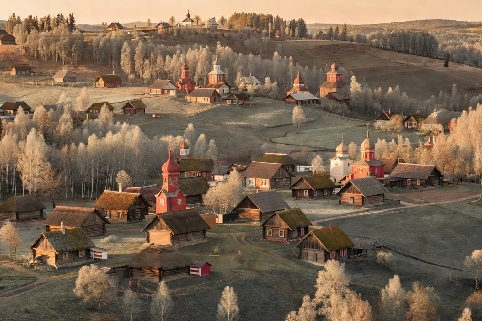 Carte des villages d'artisans slaves